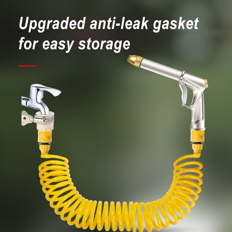 Aukščiausios kokybės sodo vandens žarna, savaime susisukanti atatranka, ištraukiama spiralė