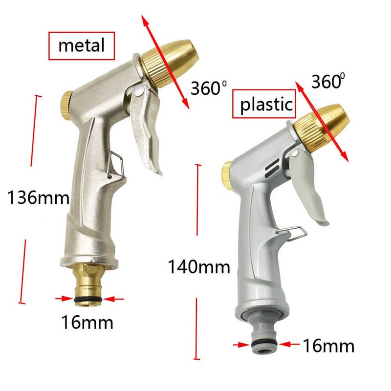 Sodo laistymo žarnos antgalis Purkštukas aukšto slėgio vandens purškimo pistoletas Skalbimo mašina Automobilis Sodo drėkinimas Valymo vandens pistoletas