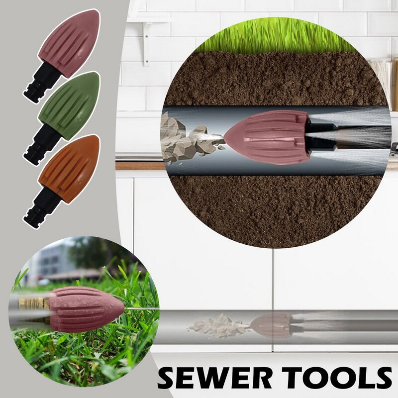 Otthoni csatorna nagynyomású mosó fúvóka tiszta tető vízelvezető cső öblítő kerti tömlőhöz Víz rakéta lefolyócső tisztító víz fúvóka