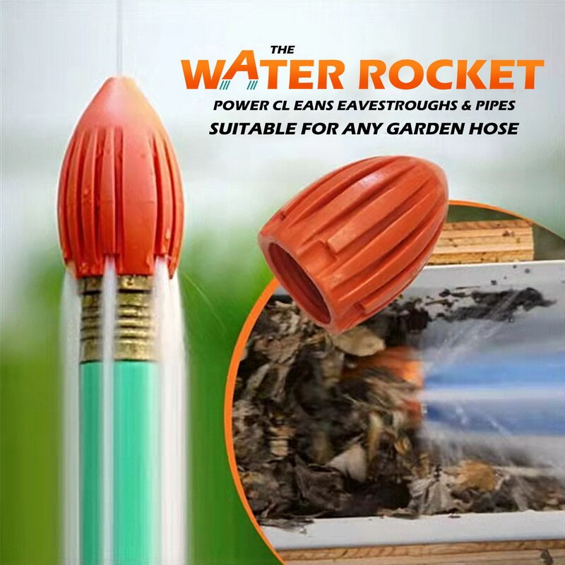 Otthoni csatorna nagynyomású mosó fúvóka tiszta tető vízelvezető cső öblítő kerti tömlőhöz Víz rakéta lefolyócső tisztító víz fúvóka