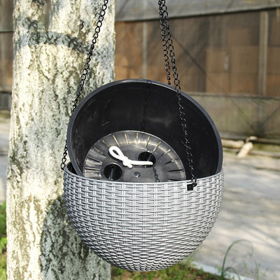 Dervos kabančių augalų vazonų krepšelis Augalų pakabinamas gėlių vazonų kabykla Lauke kabančių vazonų laikiklio krepšelis sienų dekoravimui sodui