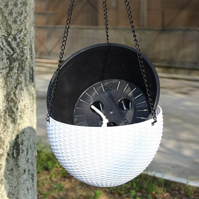 Dervos kabančių augalų vazonų krepšelis Augalų pakabinamas gėlių vazonų kabykla Lauke kabančių vazonų laikiklio krepšelis sienų dekoravimui sodui