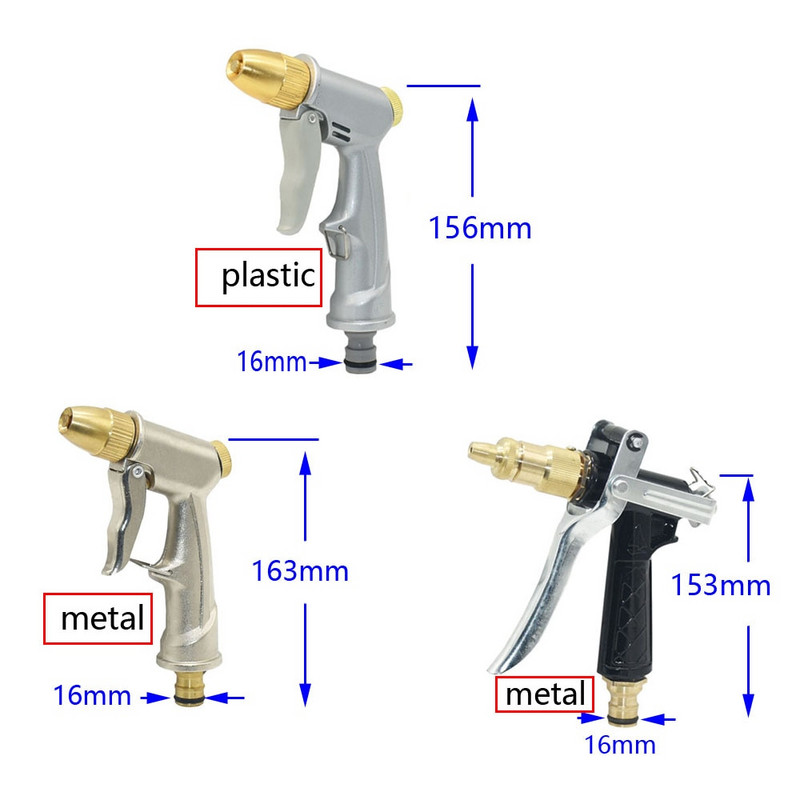 Pistol cu apă de înaltă presiune Mașină de spălat cu jet de grădină Duză de irigare Spray de udare Instrument de curățare a stropitoarelor 1 buc