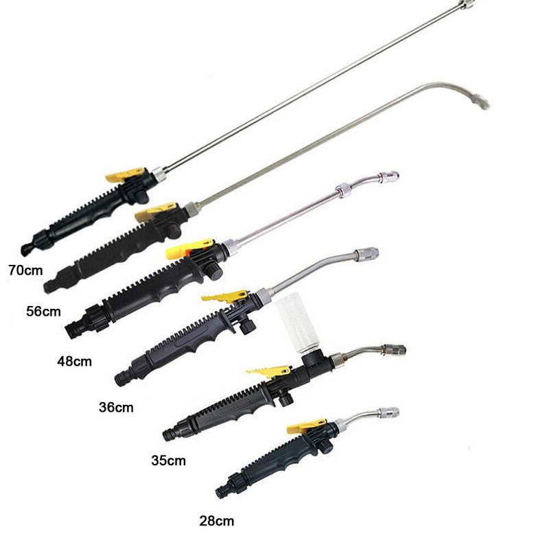Pistol de apă de înaltă presiune pentru mașină, 48 cm cu jet de grădină cu jet de spălat cu presiune, furtun, baghetă, duză, pulverizator, udare, pulverizare, stropitoare, instrument de curățare
