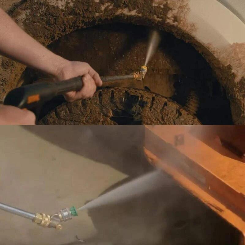 Aukšto slėgio reguliuojamas purkštuvas automobilių plovimo pistoletas su 5 purkštukų antgaliais kampu išlenktas strypo ploviklis sodo vandens pistoletai