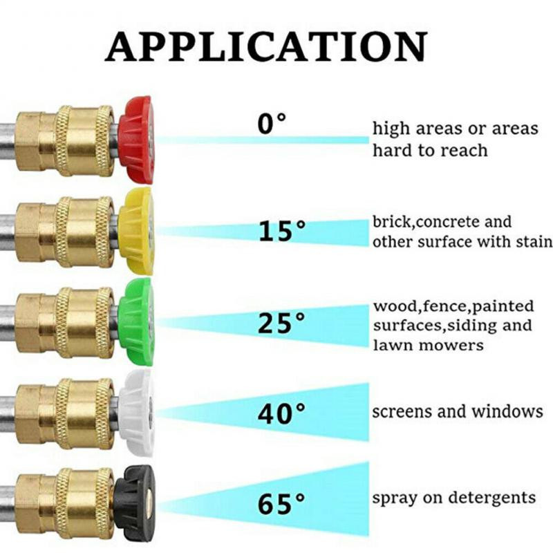 Aukšto slėgio reguliuojamas purkštuvas automobilių plovimo pistoletas su 5 purkštukų antgaliais kampu išlenktas strypo ploviklis sodo vandens pistoletai