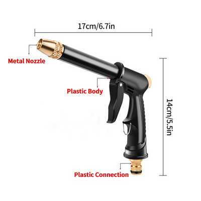Πιστόλι νερού υψηλής πίεσης για πλύσιμο αυτοκινήτου Ακροφύσιο σωλήνα ποτίσματος για πλύσιμο αυτοκινήτων Κήπος Ακροφύσιο ψεκαστήρας κανάτας αφρού Βρύση νερού Γρήγορη σύνδεση