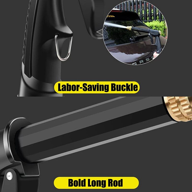 Πιστόλι νερού υψηλής πίεσης για πλύσιμο αυτοκινήτου Ακροφύσιο σωλήνα ποτίσματος για πλύσιμο αυτοκινήτων Κήπος Ακροφύσιο ψεκαστήρας κανάτας αφρού Βρύση νερού Γρήγορη σύνδεση