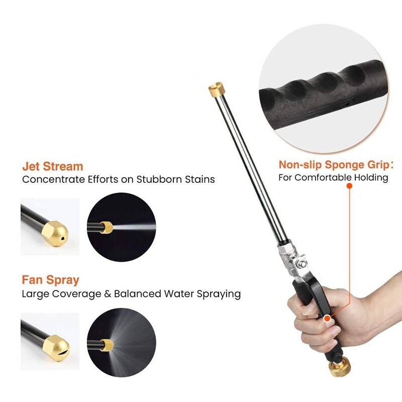 Aukšto slėgio vandens pistoletas Nešiojamas galingas aukšto slėgio plovimo lazdelė Automobilių ploviklis Purškiamas automobilių plovimo įrankis Sodo vandens srovės slėginis ploviklis