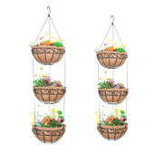 Căptușeală din fibră de nucă de cocos Căptușeală cu trei niveluri de nucă de cocos pentru jardiniere Căptușeală din fibră de nucă de cocos Inserții pentru jardiniera din fibră de nucă de cocos