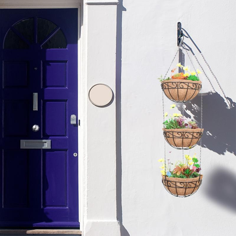 Căptușeală din fibră de nucă de cocos Căptușeală cu trei niveluri de nucă de cocos pentru jardiniere Căptușeală din fibră de nucă de cocos Inserții pentru jardiniera din fibră de nucă de cocos