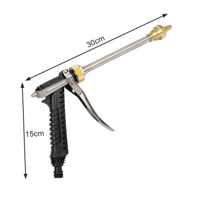 Nagynyomású fém vízpisztoly autómosó kerti öntözés öntöző locsológép meghosszabbított vízipisztoly