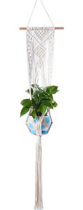 Naujas sienų dekoravimas Countyard sodo reikmenys rankų darbo gėlių/vazonų kabantys krepšeliai Makramė augalų kabykla vazonų laikiklis tinklelis 1vnt.