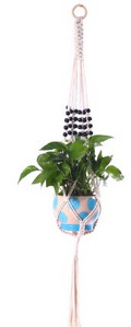 Naujas sienų dekoravimas Countyard sodo reikmenys rankų darbo gėlių/vazonų kabantys krepšeliai Makramė augalų kabykla vazonų laikiklis tinklelis 1vnt.