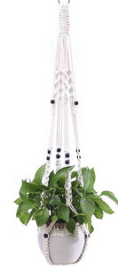 Naujas sienų dekoravimas Countyard sodo reikmenys rankų darbo gėlių/vazonų kabantys krepšeliai Makramė augalų kabykla vazonų laikiklis tinklelis 1vnt.