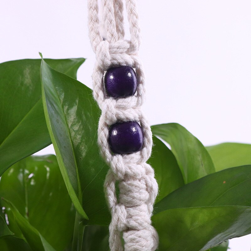 Naujas sienų dekoravimas Countyard sodo reikmenys rankų darbo gėlių/vazonų kabantys krepšeliai Makramė augalų kabykla vazonų laikiklis tinklelis 1vnt.