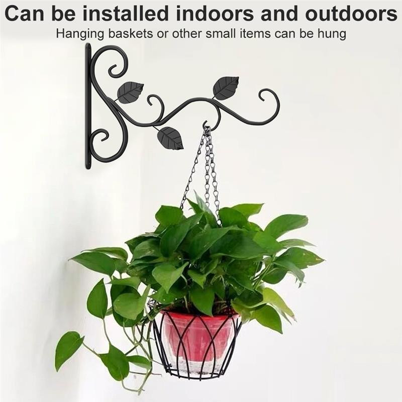 Gėlių lentyna Kompaktiškas dydis Dekoracija Pakabinamas laikiklis Augalų sodo reikmenys Įvairiaspalviai montuojami ant sienos Patogus montavimas juodas