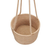 NICEFurniture kézzel készített szövött kötélen akasztós ültetőkosár Makramé virágcserep növénytartó akasztós tárolószervező beltéri használatra