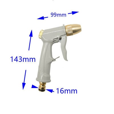 Pistol de apă de înaltă presiune reglabil Mașină de spălat cu jet de apă duză de apă pentru irigare de grădină Instrument de curățare cu pulverizare de udare 1 buc