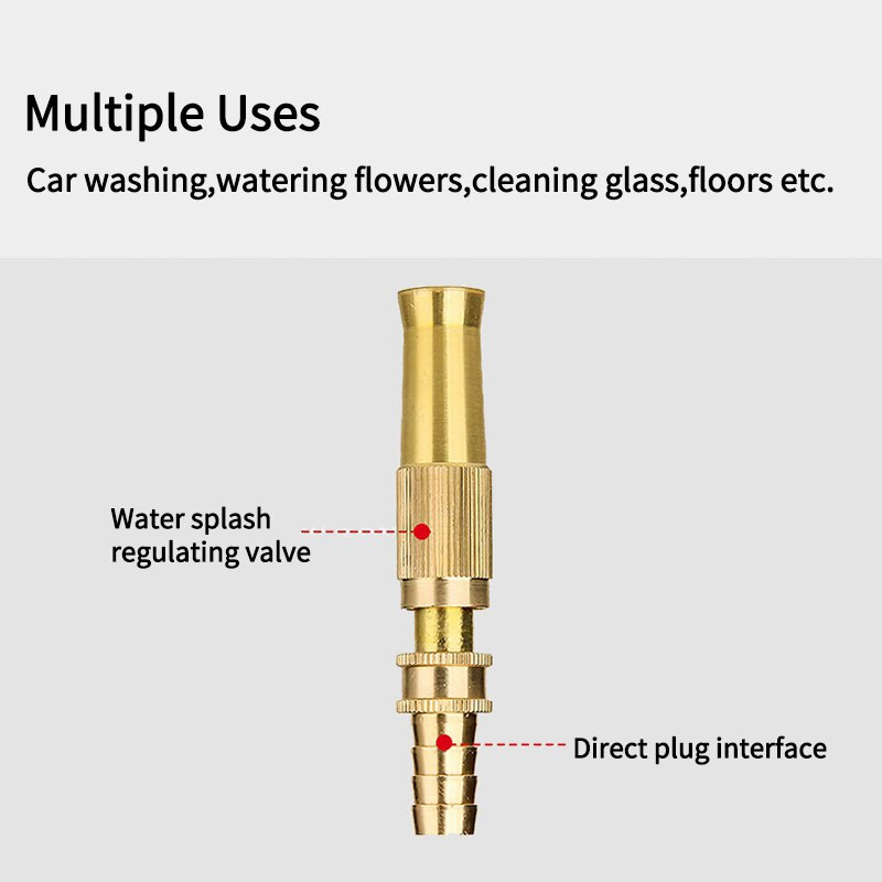 Duză pentru furtun de apă Pistol de apă Conector de stropire cu pulverizare directă de înaltă presiune Accesorii de conectare rapidă pentru mașină de spălat reglabil