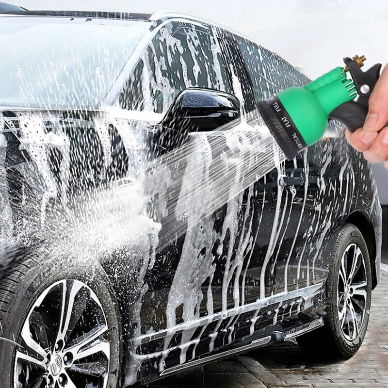 Duză pentru pistol de pulverizare cu apă, cu 8 modele, multifuncțională, pentru spălarea mașinii de grădină, duză pentru furtun, pulverizare de înaltă presiune, reglabilă