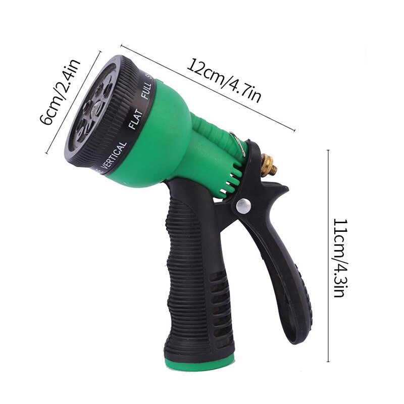 Duză pentru pistol de pulverizare cu apă, cu 8 modele, multifuncțională, pentru spălarea mașinii de grădină, duză pentru furtun, pulverizare de înaltă presiune, reglabilă