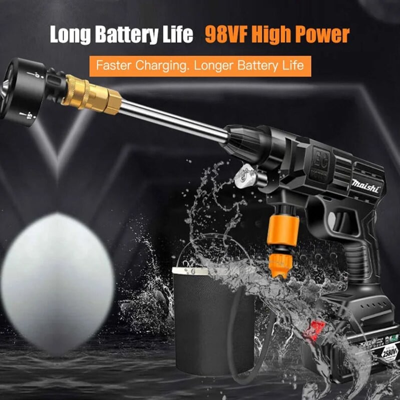 24VF belaidis aukšto slėgio plovimo ploviklis Purškimo pistoletas Automobilinis vandens pistoletas, plovimo mašina, putų generatorius plovimui