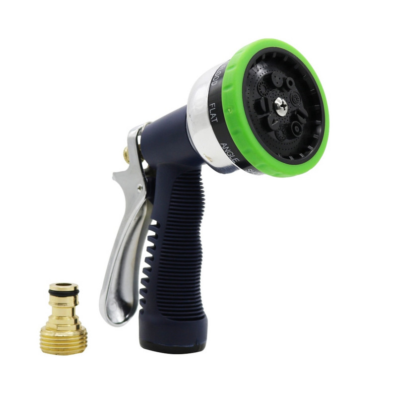 Aukšto slėgio vandens pistoletas 9 raštai Reguliuojamas purškimo pistoletas Automobilių plovykla Laistymo įrankiai Sodo vandens purkštuvai 1 vnt