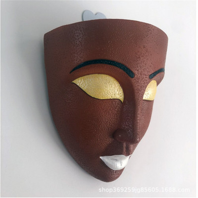 Jardinier cu față din rășină Coș agățat Cap de oală pentru decor montat pe perete Ghiveci de flori creative Ornament de casă Grădină Interior în aer liber