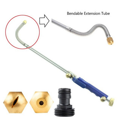 Pistol cu apă de înaltă presiune portabil pentru mașină, stropitor cu pulverizare de udare, 46 cm cu jet, mașină de spălat de grădină, furtun, baghetă, duză, pulverizator, instrumente de curățare