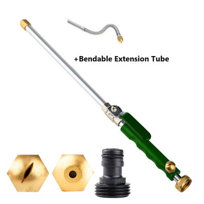 Pistol cu apă de înaltă presiune portabil pentru mașină, stropitor cu pulverizare de udare, 46 cm cu jet, mașină de spălat de grădină, furtun, baghetă, duză, pulverizator, instrumente de curățare