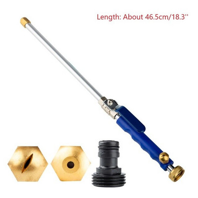 Pistol cu apă de înaltă presiune portabil pentru mașină, stropitor cu pulverizare de udare, 46 cm cu jet, mașină de spălat de grădină, furtun, baghetă, duză, pulverizator, instrumente de curățare