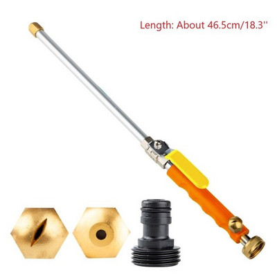 Pistol cu apă de înaltă presiune portabil pentru mașină, stropitor cu pulverizare de udare, 46 cm cu jet, mașină de spălat de grădină, furtun, baghetă, duză, pulverizator, instrumente de curățare