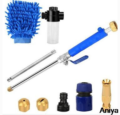 Autómosó sugár nagynyomású vízpisztoly Kerti szerszámmosó tömlő pálca fúvóka permetező öntöző spray sprinkler tisztító eszközkészletek