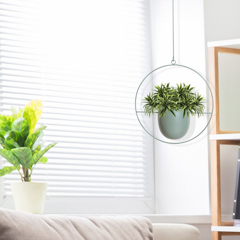 Ghiveci de flori din metal cu montare pe perete, coș agățat pentru balcon, coș cu plante suculente, decor pentru sufragerie de acasă