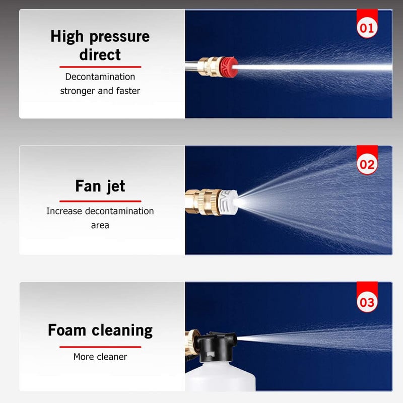 260 W belaidis aukšto slėgio plovimo purškimo vandens pistoletas 7500 mAh 22 barų automobilių plovimo slėgio vandens purkštukų valymo mašina