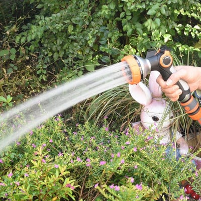 8 Λειτουργίες Garden Water Guns ABS Ακροφύσιο σωλήνα υψηλής πίεσης Ακροφύσιο σωλήνα κατά του πιτσιλίσματος Ισχυρό ακροφύσιο σωλήνα στεγανότητας για αυλή