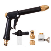 Állítható nagynyomású vízpisztoly öntözőtömlő fém pisztoly kerti permetező autómosó pisztoly magasnyomású tisztító #WG70001+WG1+WG2