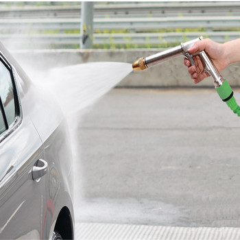 Ρυθμιζόμενο πιστόλι νερού υψηλής πίεσης Σωλήνας ποτίσματος Metal Gun Garden Sprayer Πιστόλι πλυσίματος αυτοκινήτου Καθαριστικό υψηλής πίεσης #WG70001+WG1+WG2