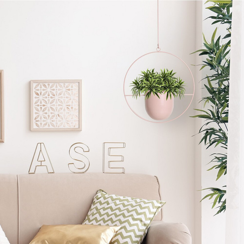 Ghiveci de flori din metal cu montare pe perete, coș agățat pentru balcon, coș cu plante suculente, decor pentru sufragerie de acasă