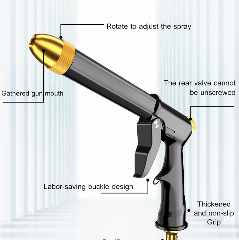 Pistol de spălat auto Pistol portabil de apă de înaltă presiune pentru curățarea mașinii de spălat mașină Duză furtun de udare a grădinii Pistol de apă cu spumă