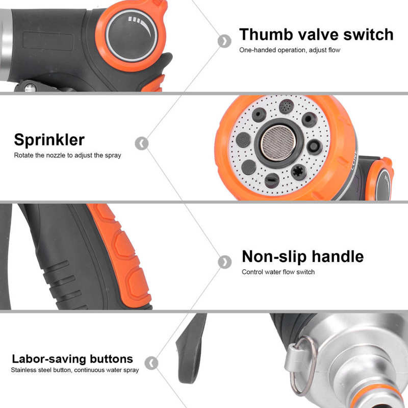 Nagynyomású kerti vízpermetező gyeptömlő permetező vízfúvóka mosó fúvóka autómosó tisztító tisztító permetező eszköz