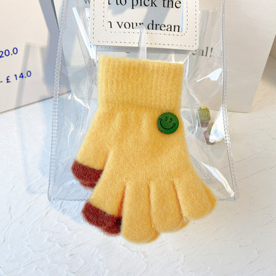 Vaikiškos žieminės pirštinės berniukams ir mergaitėms su šypsenos logotipu