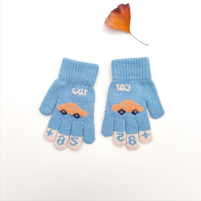 Gyermek téli kesztyű, hímzett felirattal
