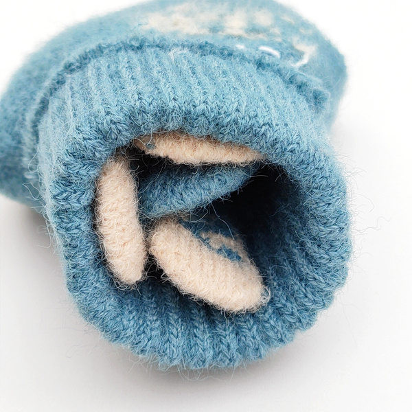 Gyermek téli kesztyű, hímzett felirattal