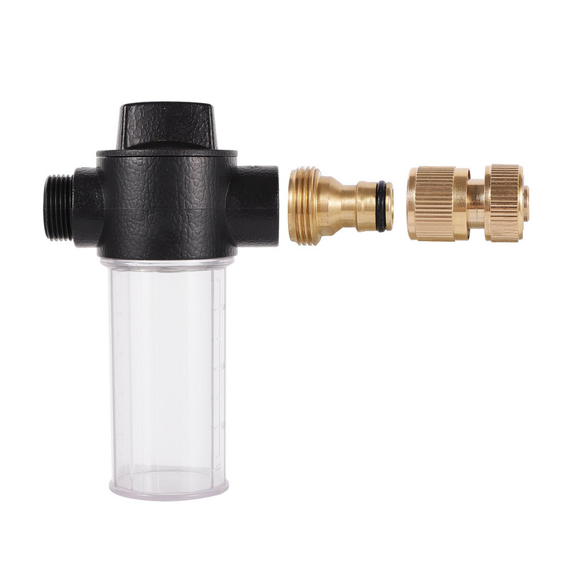 Pistol de apă multifuncțional de uz casnic pentru spălat auto, 100 ml, sticlă de spumă de zăpadă, stropitor, spumă, furtun de spălat auto, duză, pistol cu jet de apă