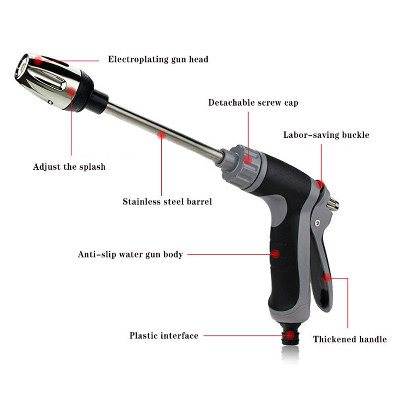 Új nagynyomású mosó vízpisztoly kerti tömlő fúvóka spray vízhez Hidrolavadora hab edény autómosó locsoló tisztító eszköz