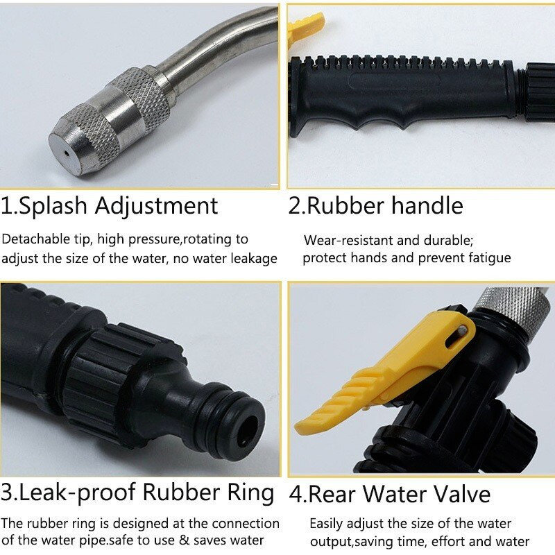 31/56/72 cm vandens pistoletas aukšto slėgio sodo vandens pistoletai žarnos antgalis laistymas automobilių plovimo pistoletas laistymo purkštukas metalinis belaidis purkštuvas