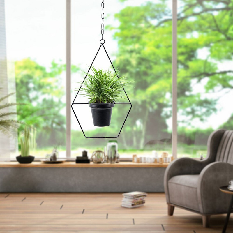 Geležinė augalų kabykla gėlių vazonai vazoninių augalų laikymo krepšelis sodas kiemo sodintuvų laikiklis pakabinamas stovas namo balkono dekoravimas