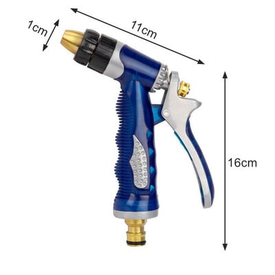 Hordozható nagynyomású vízpisztoly autómosó gép tisztításához Kerti pázsit öntözőtömlő fúvóka öntöző